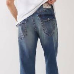 NWT True Religion Jeans Ricky Relax-Straight Blue Horseshoe Men's Size 40 x 33"